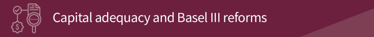 Capital adequacy and Basel III reforms Option 1
